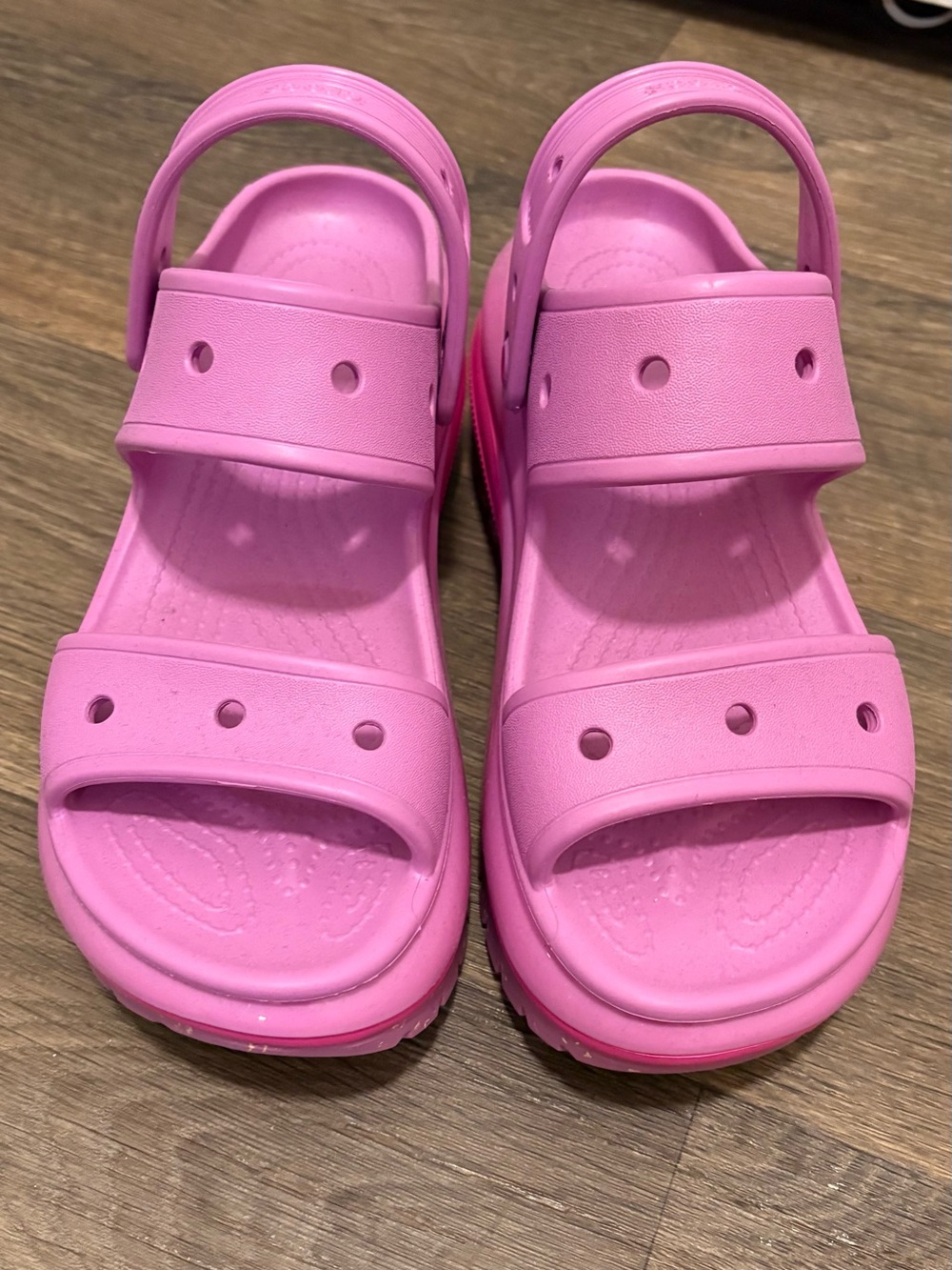 CROCS Bubblegum Pink Dual-Strap Sandals